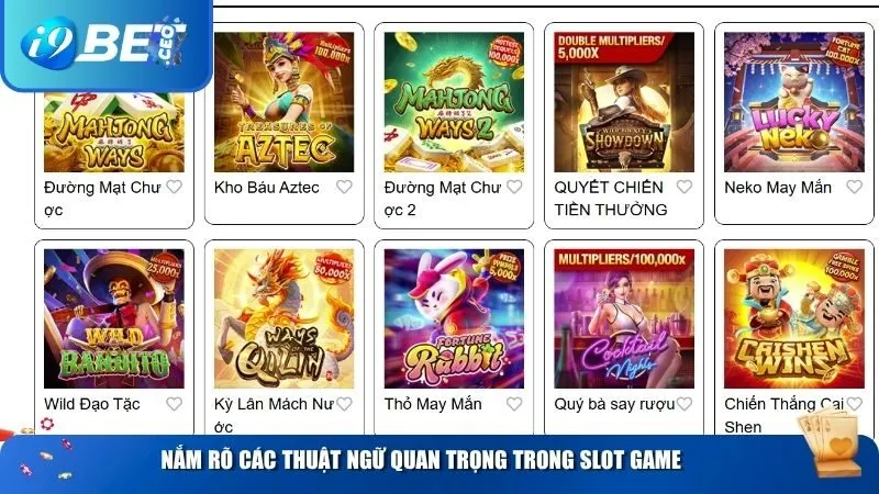 Cách Chơi Slot Game i9bet Dễ Trúng Thưởng Dành Cho Người Mới Nắm rõ các thuật ngữ quan trọng trong slot game